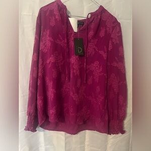 Fred David Magenta Floral Hoodie